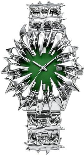 BARAMON Coole Gothic-Armbanduhr für Herren, kreativ, Quarz, analog, Steampunk-Stil, großes Zifferblatt, Hip-Hop-Armbanduhren, einzigartige Relojes Hombre