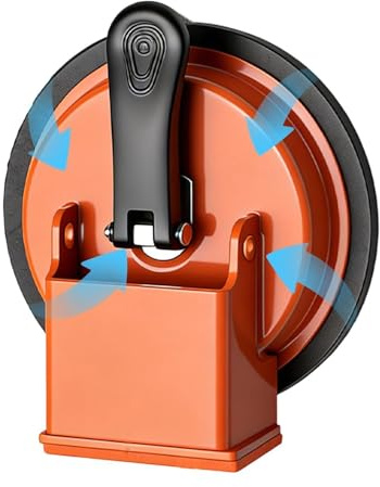Vacuum Suction Cup - Suction Cup with Damping | Laminate Laying Tool for Fixing Floorboards | Air Conditioning, Washing Machine, Fridge with Pressure Gauge, College Dorm, Bathrooms, Kitchens