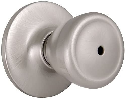 Design House 781906 Tulip Privacy Bed and Bath Door Knob Satin Nickel | Surface, Classic, Brass, Hardware, 781906