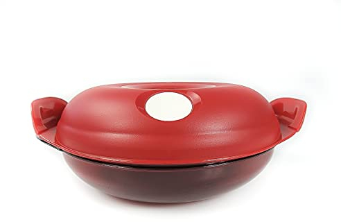 Tupperware Mikro-Fix I50 Micro-boîte Ronde pour Micro-Ondes Rouge 700 ML