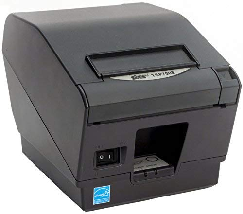 Star TSP743DII-24 (TSP700) Thermodirekt Bondrucker & Etikettendrucker (250mm/Sek), Seriell (RS232), dunkel, inkl. Cutter, Wandhalterung und Netzteil (39442310)