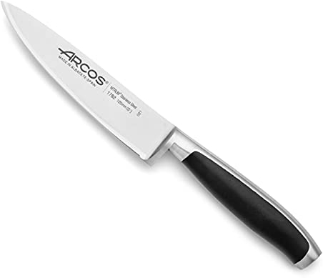Arcos Gemüsemesser aus Edelstahl 130 mm - Professionelles Messer zum Schälen von Obst und Gemüse, Ergonomischer Griff aus Polyoxymethylen - Schwarz, Serie Kyoto
