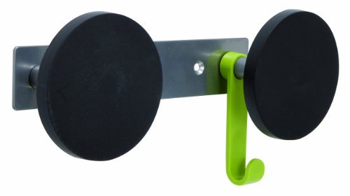 Alba - PMS3P - Double Patère de Porte - Solide et Résistante - Design - Porte Manteau porte - Gris Métal / Noir