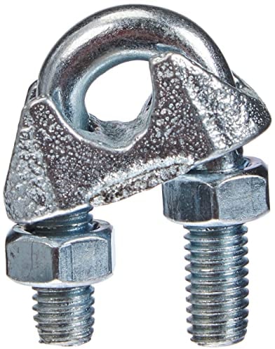 Chapuis VSC4, Serre étrier, Acier zingué Semelle Fonte, Diam. 10 mm, Fixation De 2, Permet De Serrer Diamètres Importants, Blocage Efficace du Câble, Sécurité Accrue, Gris