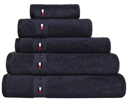Tommy Hilfiger - Handtuch Serie Legend 2 - Uni 560 g/m², 100% Baumwolle, Marineblau, Handtuch 50 x 100 cm