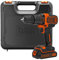 BLACK+DECKER BDCHD18K Taladro percutor 18V incluye batería de litio 1.5Ah y Maletin