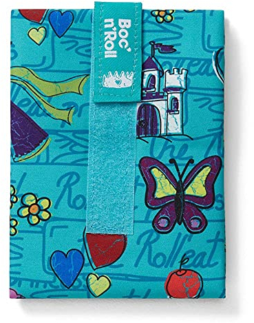 Roll'eat ®- Boc'n'Roll Kids | Wiederverwendbarer und Ökologischer Sandwichhalter für Kinder ohne BPA, Prinzessin Türkis