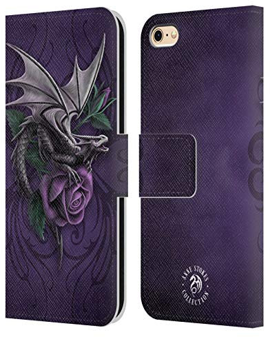 Head Case Designs Officially Licensed Anne Stokes Beauty 2 Dragons 3 Leather Wallet Case Compatible With Apple iPhone 6 / iPhone 6s