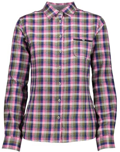 CMP Camicetta Camicia a Quadri Multifunzionale Viola Tasche dryfu estinzione Coolmax 3t27176, Lila