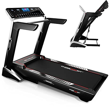 Christopeit Sport Elektrisches Laufband TM 5000S – Heimtrainer klappbar - Steigungsverstellung – bis 22km/h - Bluetooth
