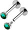 KJM FASHION 2 Stk Chirurgischer 316-l-stahl Lippe 1.2mm - 1 8mm 5/16 Vertical Labret Lip Spider Bite Madonna Ohrringe Monroe Piercing Schmuck 0292