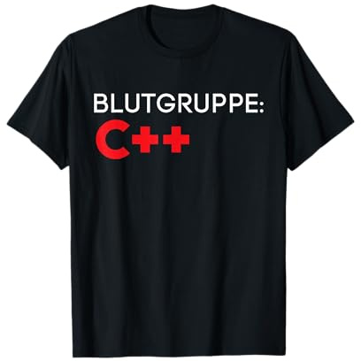 Blutgruppe C++ Weihnachts Geschenk Lustiges Itler Nerd Shirt T-Shirt