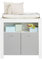 trendteam smart living - Pia - Kommode - Hellgrau/Weiß - Wickeltisch inkl. Wickelaufsatz - (BxHxT) 96 x 103 x 69 cm - mit 1 offenen und 2 geschlossenen Fächern - Verstellbarer Einlegeboden