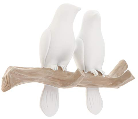 HomeDecTime Garderobenhaken Vögel Kleiderhaken Wandhaken Mantelhaken Handtuchhaken Wand Dekoration - 2 Vögel
