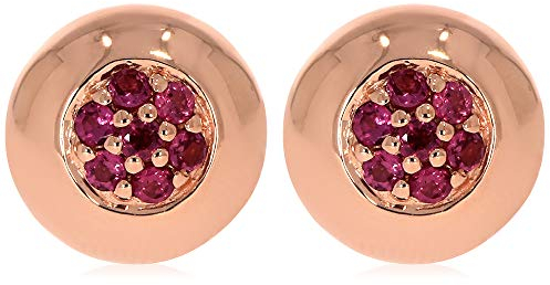 XEN Ohrstecker mit Rhodolith ca. 0,31 ct. rosèvergoldet