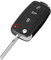 Schlüssel für VW Polo 5 Golf 5 Passat Jetta Beetle Scirocco EOS Touran Caddy Sharan t5 Tiguan Skoda Citigo Fabia Seat Ibiza Leon Altea | 3 Tasten | Fernbedienung