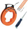 Klein Tools 80022 Wire Pulling Tool Set with 50-Foot Steel Fish Tape, Jab Saw, 12-Foot Lo-Flex Fish Rod Set, for Electrical Work, 3-Piece
