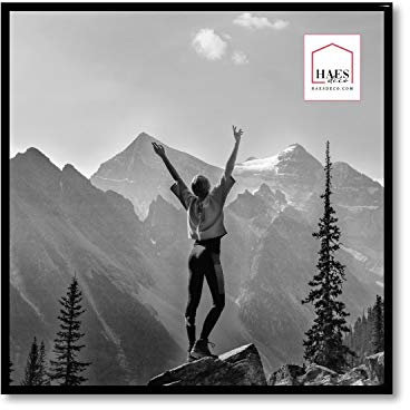 HAES DECO - Fotorahmen/Bilderrahmen aus Kunststoff Easy Frame schwarz 40x40 cm - EF17B