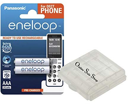OSS Akku-Box mit 2X AAA Micro Akkus 800 mAh wiederaufladbare Batterien Ersatz Akku für Schnurlos Telefon Telekom Speedphone 10 11 31 32 51 52 100 500