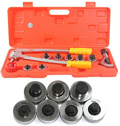7 Köpfe Manuelle Rohrexpander,Rohraufweiter Rohr expander Aufweiter Aufweitzang mit Rohrabschneider 4-28mm