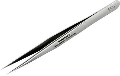 TOWOT Pinzette di precisione in acciaio inox