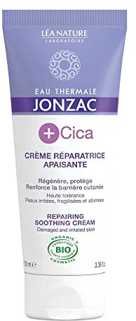 Eau Thermale Jonzac | Crème Réparatrice Apaisante | +CICA | Régénère – Protège | Haute Tolérance | Renforce la Barrière Cutanée | 99% d’Origine Naturelle | 100 ml