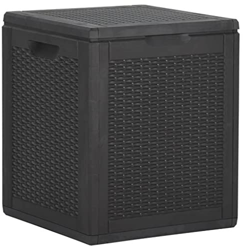 Canditree Coffre de Rangement Jardin Coffre à Coussins en Polypropylène Malle de Rangement Extérieur (90 L)