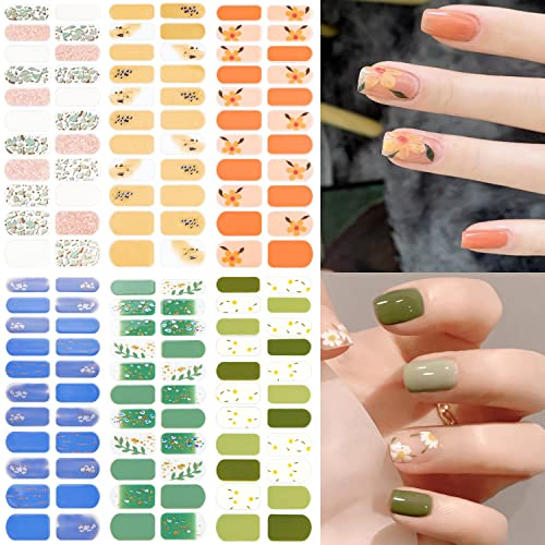 NAILDOKI Nagelfolie, Nagelsticker Nagelkunst Sticker Nail art Selbstklebend, Maniküre Sticker Schöne Mode DIY Dekoration 6 Blatt