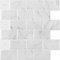 Art3d 10-Sheet Peel and Stick Subway Backsplash, 12 in. x 12in. White Marble Design
