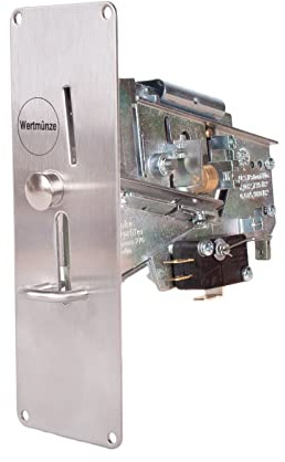 Mechanischer Münzprüfer W6000 mit Frontplatte aus Edelstahl für ATTAS Wertmarken