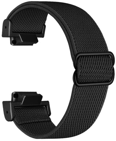 Abanen Elastisches Nylon-Uhrenarmband für Casio Gshock DW-5600/8900, dehnbares Armband mit leichtem Kunststoffanschluss für Casio GA-100/GW-B5600/GB-5600/GW-6900, Schwarz