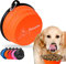 PETSATION – Gamelle pour Chien Pliable [L'Original] – Bol de Voyage, écuelle, Abreuvoir pour Chien – idéal pour Les Voyages, promenades et Le Quotidien – Léger, Compact (Orange, 2 x 1000 ML)
