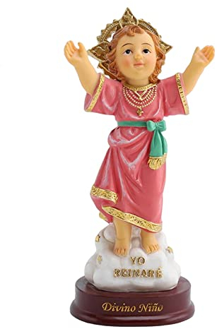 MagiDeal Niño Estatua Jesus Statue Katholische Dekoration Göttliches Kind Figur Geschenk Kunstharz Basteln Religiöses Ornament