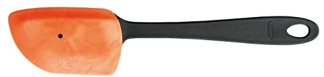 Fiskars Rascador de masa para temperaturas de hasta 180 °C, Essential, Plástico/Silicona, Longitud 25 cm, Negro/Naranja, 1065591