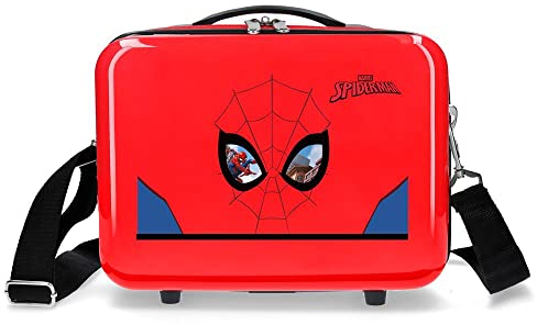 Trousse de Toilette Adaptable Marvel Spiderman Protector avec Bandoulière Rouge 29x21x15 cms ABS Rigide 9.14L 0.6 kgs