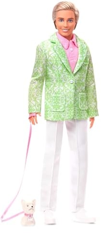 Barbie Sugar's Daddy Ken Puppe im Pastellanzug mit Hund - Limited Edition The Movie Doll (exklusiv), HPK06