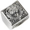 Ayoiow Ringe für Herren 925, Herren Ring Offen Löwenkopf Ring Silber Herren