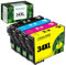 ECHALLENGE Golfball 34XL Druckerpatronen Multipack 4-farbig für Epson 34 34 XL für epson wf 3720 wf 3725 druckerpatronen