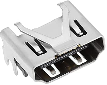 The Lord of the Tools HDMI Port Socket Interface Connector Ersatz Kompatibel mit PS4 Slim/PRO Aluminium HDMI Slim Port Socket Elektronisches Zubehör Silber