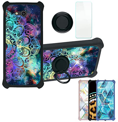 Aroepurt Hülle Für Majestic SPH-Pluto 26 hülle Kompatibel mit Majestic SPH-Pluto 26 Hülle Case Handyhülle Schutzhülle Cover [Mit 9H Härte HD Schutzfolie] PC + Silikon Ständer IMDH-HTT