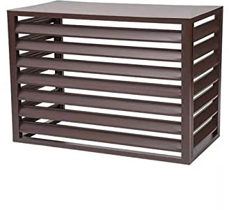 Cache climatiseur Exterieur aluminium, Couverture De Climatisation Extérieure, cache climatiseur, Étanche À La Poussière Et À L'eau , Convient aux unites de climatization externes ( Color : Brown flat