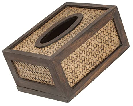 Caja De 1 Pieza Caja De Papel De Porta Pañuelos Caja Dispensadora De Pañuelos Cubierta De Pañuelos De Papel Caja De Pañuelos Cuadrada Decoración De Madera Decoración Vintage