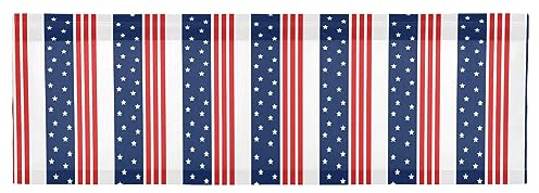 USA-Flagge Sterne Streifen langlebige Küchengardinen Volants mit Stangentasche 137,2 x 45,7 cm Verdunkelung Fenstervolants 1 Panel kurzer Vorhang für Wäsche, Keller, Schlafzimmer, Café