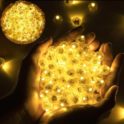 50 Pièces LED Balloon Lumière, Mini Ballons Lampes pour Deco Anniversaire, Noël, Nouvel An, Halloween, Fêtes, Mariage, Intérieure Extérieure