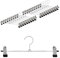 VonBueren 20 x Hosenbügel/Rockbügel mit Klammern | 40 cm platzsparend | Kleiderbügel mit Clips für Hosen und Röcke | Clip Klemmbügel aus Metall