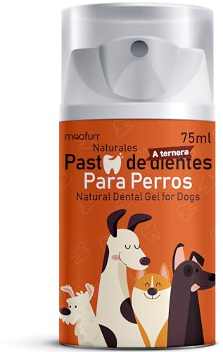 Moofurr Pasta de Dientes para Perros con Sabor a Ternera – Gel Dental Natural para Reducir Sarro y Placa, Aliento Fresco, Higiene Bucal Diaria 75ml