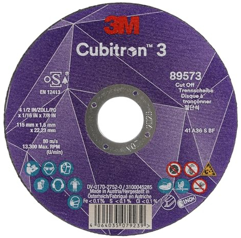 3M Cubitron 3 Trennscheibe, 89573, 36+, T41, 115 mm x 1, 6 mm x 22, 23 mm