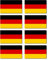 Aufkleber: 100x60 mm, 8 Stück - Flagge - Deutschland - für Auto, Laptop und mehr - für Auto, Koffer, Laptop und mehr