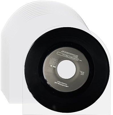 sdroceRyaM 7 Inch Vinyl Record Inner Sleeves 50PCS Anti Static Round Bottom Protective Sleeves for EP Vinyl Record