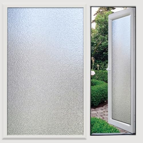 80 x 200 cm Fensterfolie Blickdicht Sichtschutzfolie Fenster Selbsthaftend, Milchglasfolie Statisch Haftend ohne Klebstoff Folie Fenster Sichtschutz Anti UV für Zuhause Büro Matt (80 x 200 cm)